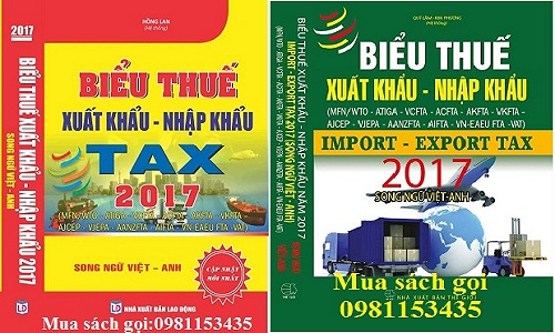 sách biểu thuế xuất nhập khẩu song ngữ Việt Anh 2017